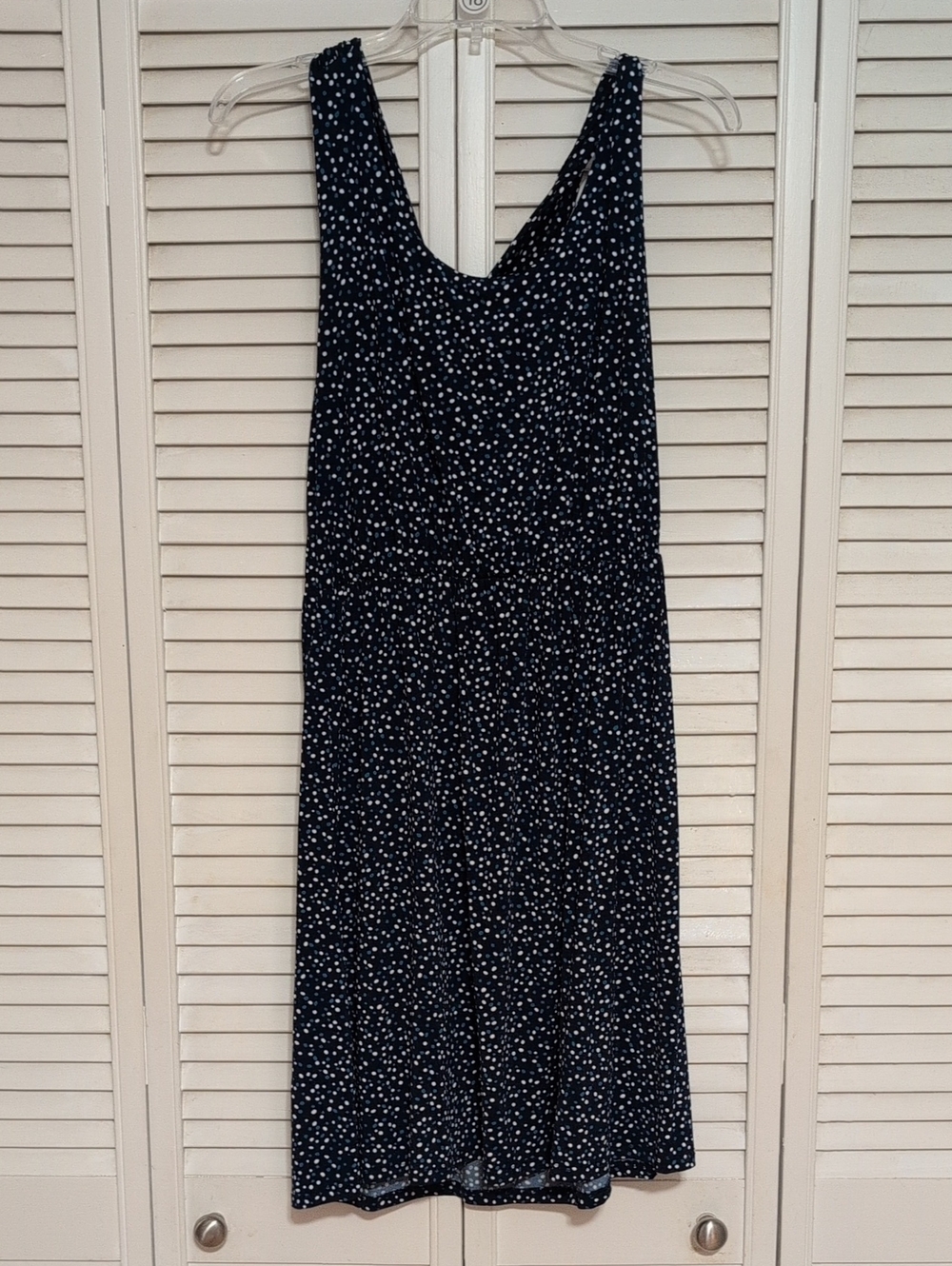 Kaileigh Navy and White Polka Dot Maxi Dress